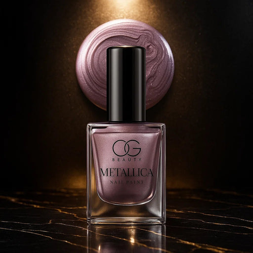 Bottle of Metallic Gold Nail Polish with high-shine finish