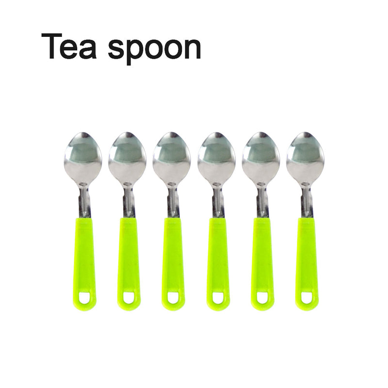 The full 24-piece stainless steel cutlery set arranged on a white background.
