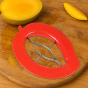 Premium mango cutter with stainless steel blades for easy fruit preparation.