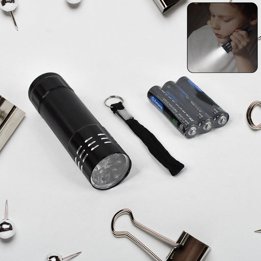 Mini torch portable with three super-bright LED bulbs illuminated