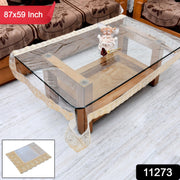 Waterproof clear PVC table protector for dining or center tables