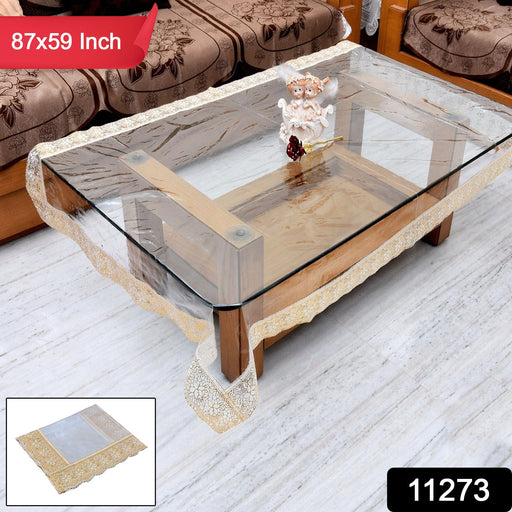 Waterproof clear PVC table protector for dining or center tables