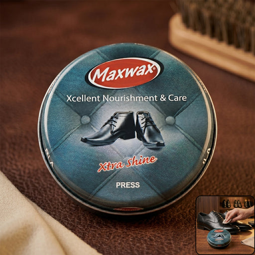 Black shoe polish cream for leather footwear with smooth application