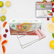 Durable kitchen tongs with stainless steel clamp and ABS handle