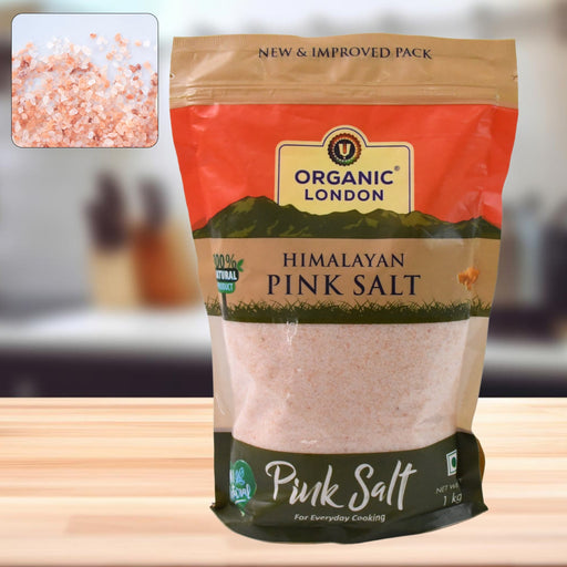 Organic Himalayan Pink Salt pack showcasing mineral rich pink crystals