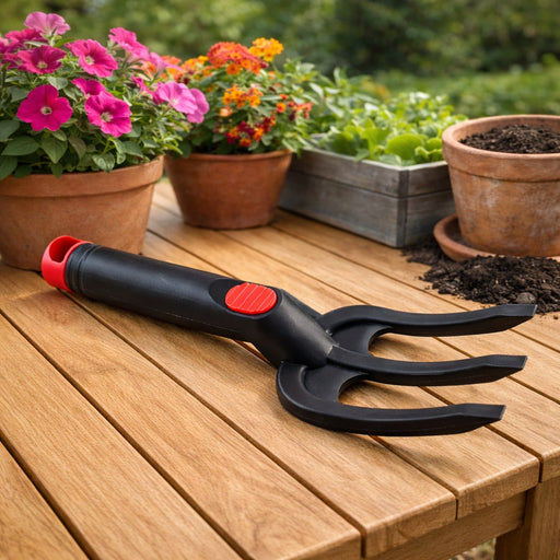 Durable 3 prong garden hand cultivator fork for soil loosening