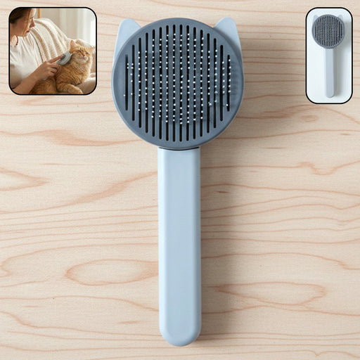 Soft pet hair removal needle comb with fine stainless steel pins