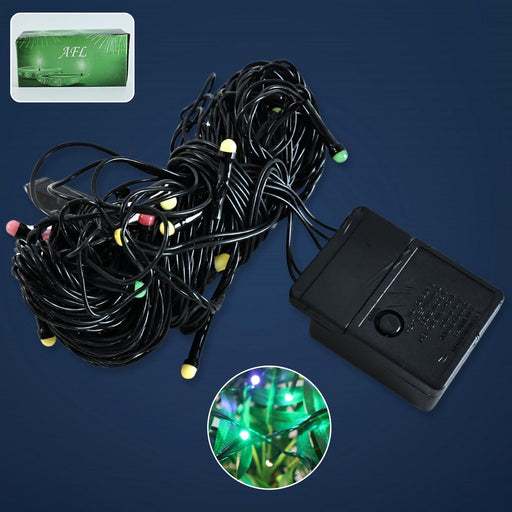 LED decorative string lights with timer function on black wire