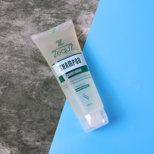 Zequz Conditioning Shampoo 100ml bottle front view with daily softening formula