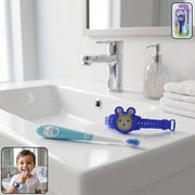 Kids toothbrush with cartoon watch toy in colorful design