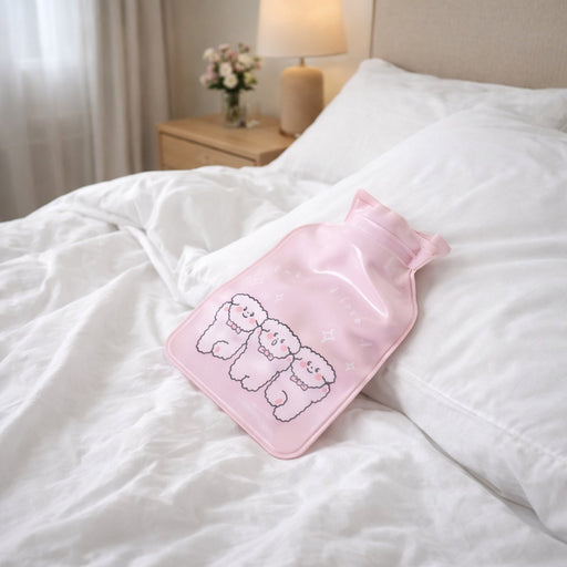 Mini hot and cold water bag lying flat on a surface showing compact size