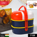 7158 Mr. Chef Smart Lunch Box Capsule shape strap-on lunch box with water bottle and handle 