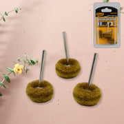Abrasive buffing wheel set with 3mm shank for rotary tools.
