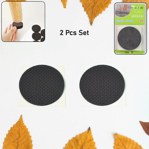 Self-adhesive felt furniture protection pads preventing floor scratches.