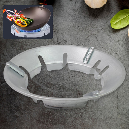 Fixorix Gas Stove Burner Stand in a kitchen setting, enhancing pot stability.