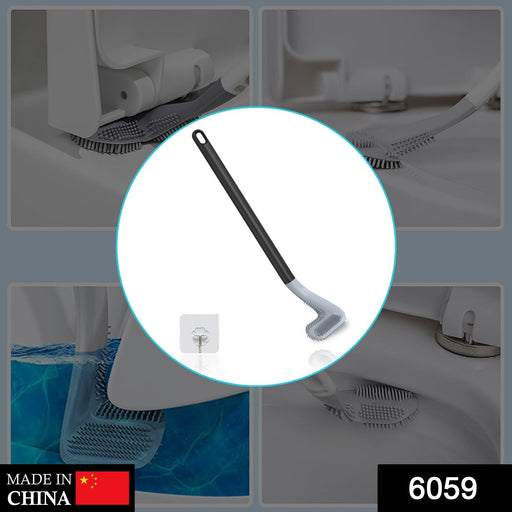 Ergonomic golf toilet brush with silicone bristles, ideal for deep cleaning.
