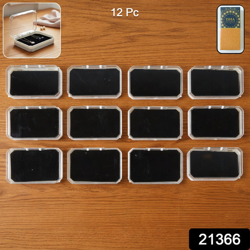 Open view showing compartments of 12-piece jewellery storage box set