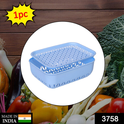 Compact storage basket for vegetables and household items.