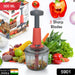 5901 Matte Finish Manual Hand Press Chopper for Kitchen, Mini Handy & Compact Chopper with 3 Blades for Effortlessly Chopping Vegetables & Fruits for Your Kitchen. 