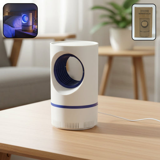 Electric mosquito killer lamp with UV light and suction fan