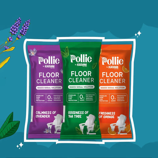 Pollic Kadam concentrated floor cleaner refill kit with reusable measuring bottle