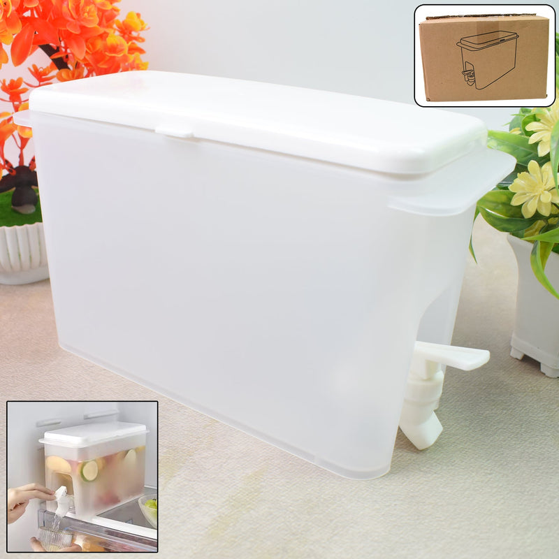 3.5 Litre water dispenser jug with easy-pour faucet, filled with refreshing cold water.