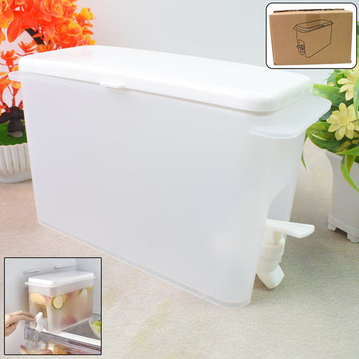 3.5 Litre water dispenser jug with easy-pour faucet, filled with refreshing cold water.