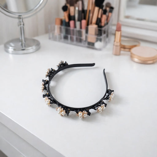 Pearl floral hairband for women and girls with elegant detailing