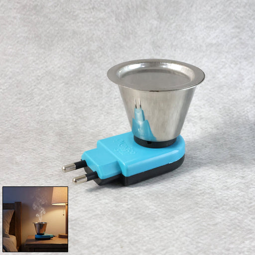 QuickBurn Electric Kapoor Dani in colorful steel, perfect for incense.