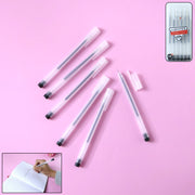 Black gel pen with transparent body for smooth writing