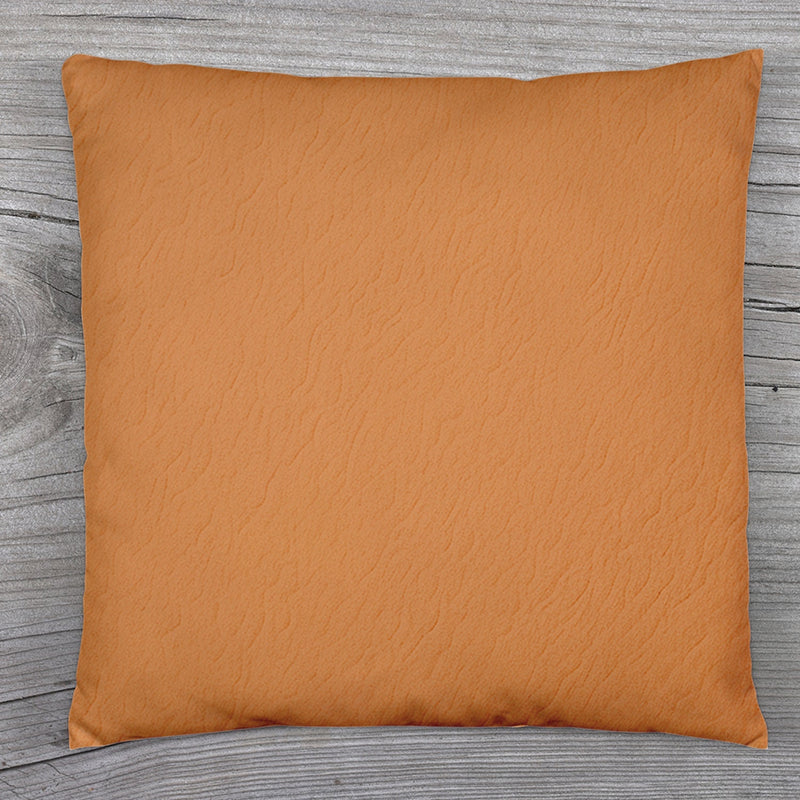 A beige couch pillow cover with an invisible zipper closure for easy use.