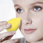 Flexible velvet-textured makeup sponge for smooth cosmetic blending
