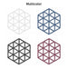 4051A Cup Mat PVC Tea Coaster Non-Slip Placemat High Temperature Insulation Pad Hollow Pot Mat Bowl with Anti-hot 