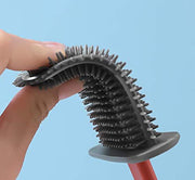 1410 Silicone Toilet Brush with Holder Stand  for Bathroom Cleaning 