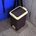 1668 Plastic Push N Pedal Dustbin Plastic Kitchen Waste Bin with Lid | Trash Can Waste Basket for Bathroom, Hands Free with Step On Foot Pedal and Garbage Bag Ring ( 7 Ltr. ) 