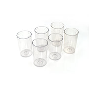 Side profile of the Ganesh Elegant plastic glass set, emphasizing its sleek design.