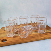 Multipurpose transparent chai pyali glasses for tea, coffee and juice