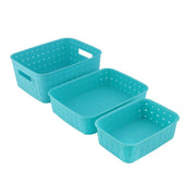Versatile storage baskets set, ideal for various home organization needs.