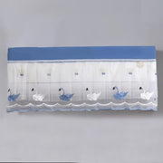 Breathable net fabric AC dust cover protecting the indoor unit from dust.