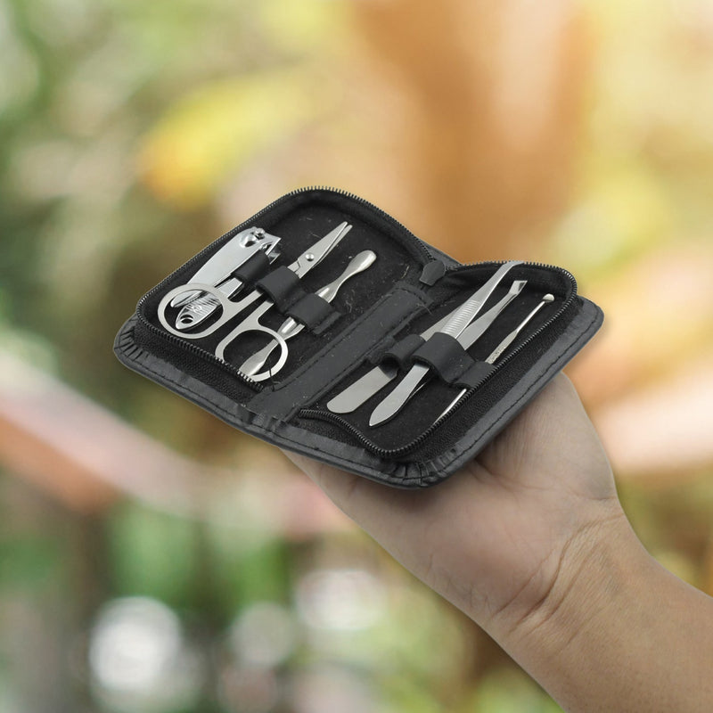 6-Piece Nail Clippers Kit with Travel Case: Professional Manicure Set, Stainless Steel