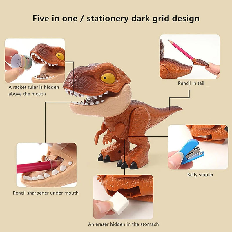 5-in-1 dinosaur stationery kid’s set with essential school supplies