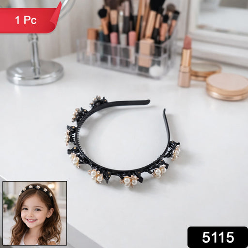 Stylish pearl flower headband for girls and women