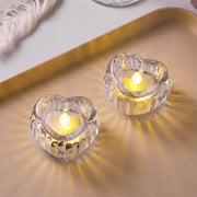 Elegant heart-shaped LED candle set perfect for parties and romantic settings