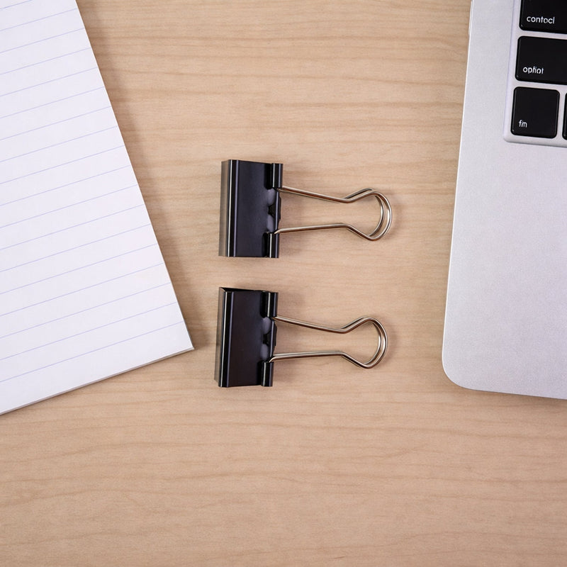 Metal binder clip paper holder securely holding documents