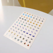 Colorful switch icon sticker sheet for organizing home electrical switches