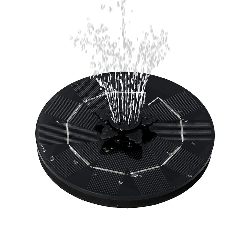Decorative floating solar water fountain pump with customizable spray patterns