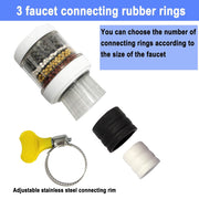 1521 Faucet Water Filter Tap Purifier for Kitchen Sink, Kitchen Tap Activated Carbon Filtration Clean Purifier 4 Layer Filter for Bathroom Home, 