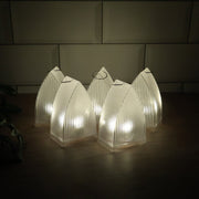Set of 5 LED flameless lantern lights with warm glow for home decor