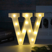 W shaped LED decorative night light emitting warm glow on table