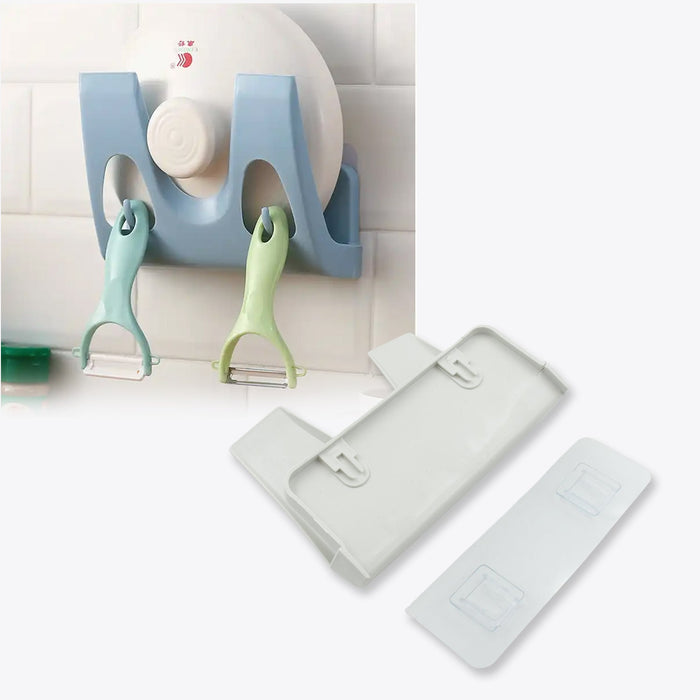 Multifunction Kitchen Rack: Plate, Dish Rack, Pot Lid Holder (Wall Mounted)